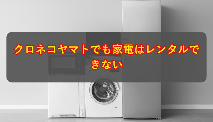 クロネコヤマトでも家電はレンタルできない